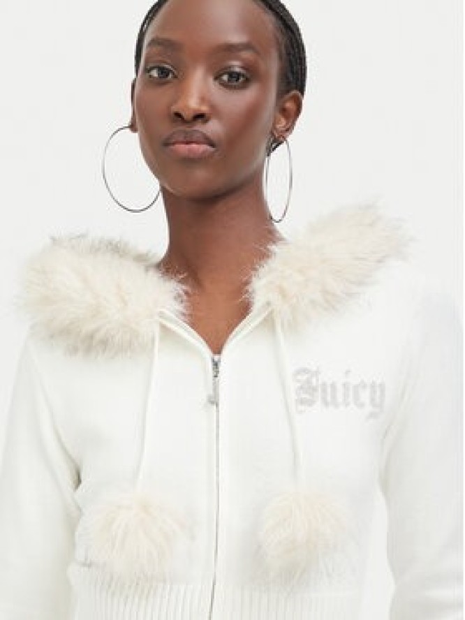 Juicy Couture Kardigan JCWAS226309 Kremowy Regular Fit