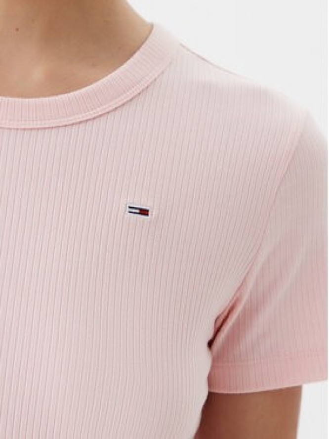 Tommy Jeans Sukienka codzienna DW0DW19721 Różowy Slim Fit