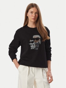 KARL LAGERFELD Bluza B4W20063 Czarny Regular Fit