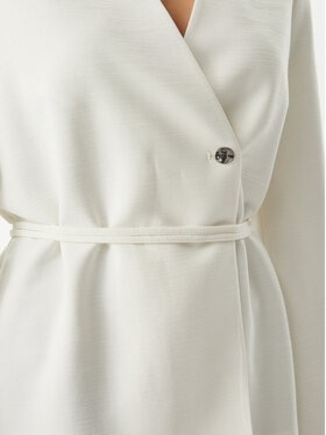 Calvin Klein Marynarka LV044F408G Kremowy Regular Fit