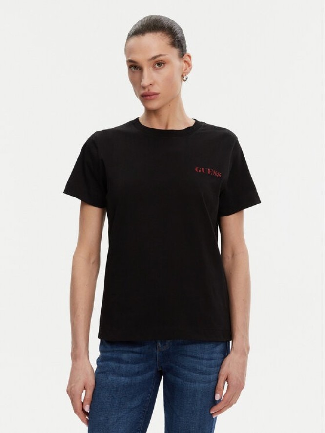 Guess T-Shirt W5RI04 I3Z14 Czarny Regular Fit