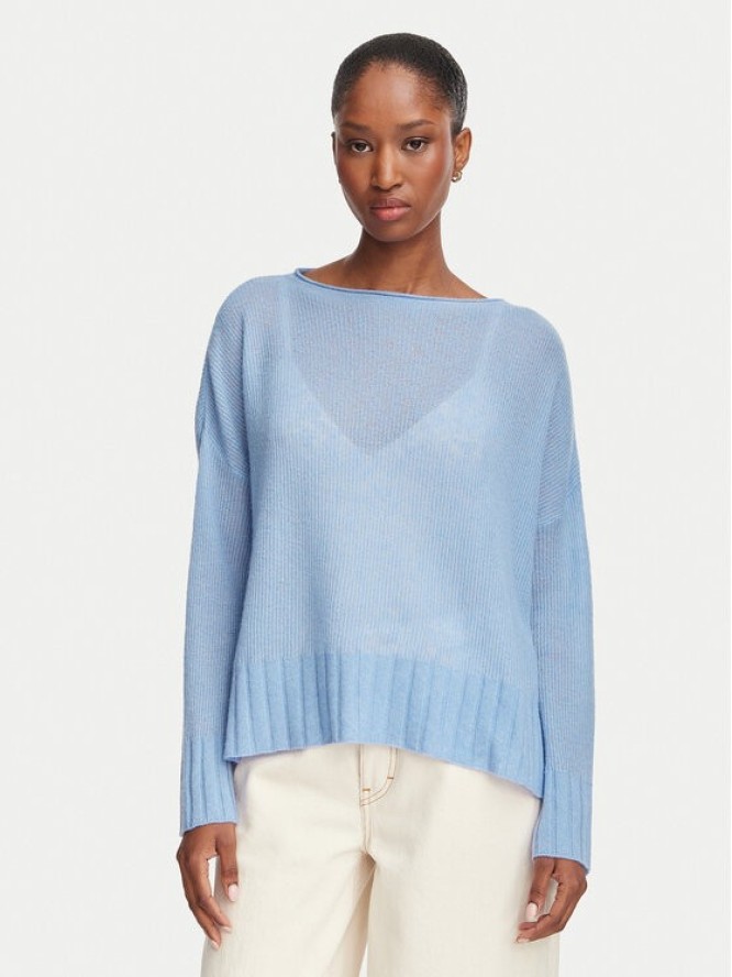 MAX&Co. Sweter Stampa 2626366091200 Niebieski jasny Oversize