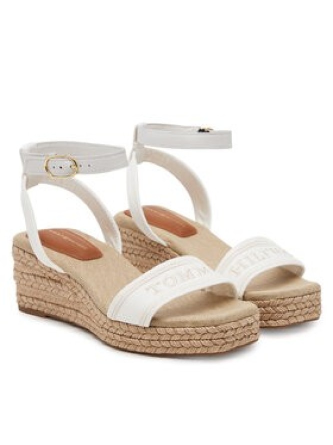 Tommy Hilfiger Espadryle Tommy Hilfiger Espad Mid Wedge FW0FW08805 Écru