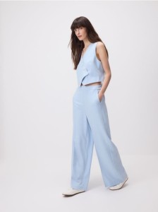 Spodnie z kantem - jasnoniebieski