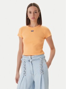 HUGO T-Shirt Baby 50510749 Pomarańczowy Slim Fit