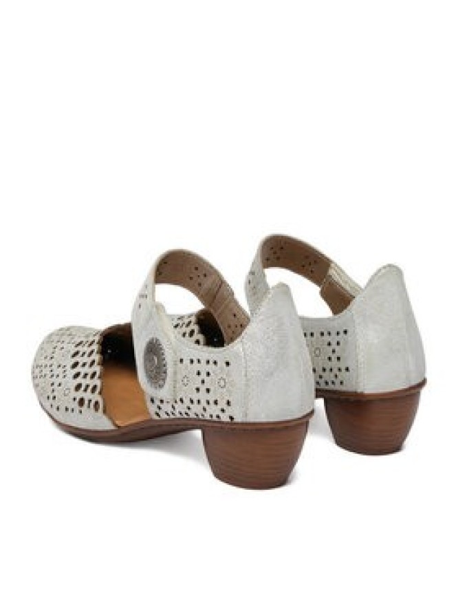 Rieker Półbuty 43753-90 Srebrny