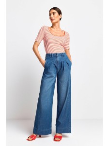 Rich & Royal Koszulka w kolorze biało-pomarańczowym rozmiar: XS