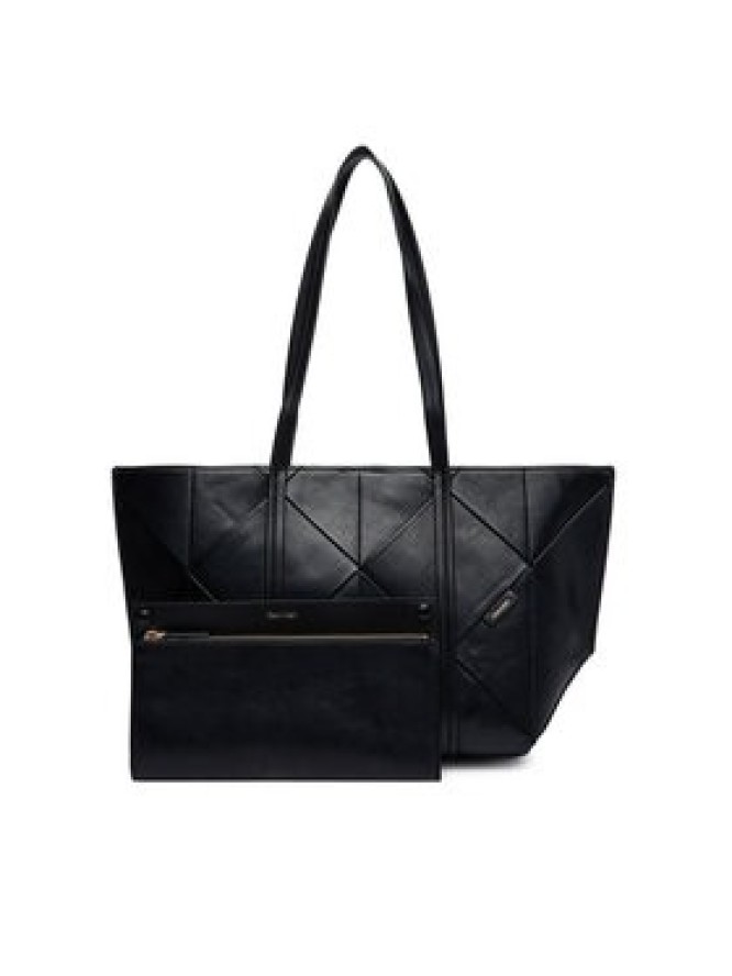Calvin Klein Torebka Woven Medium Carryall LV04F3548G Czarny