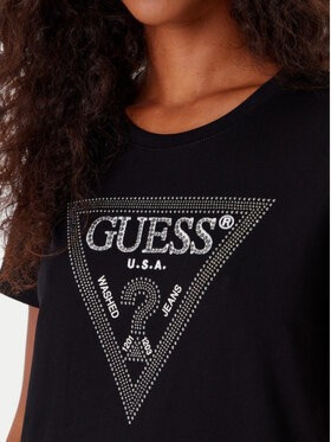 Guess T-Shirt W5BI18 I3Z14 Czarny Regular Fit
