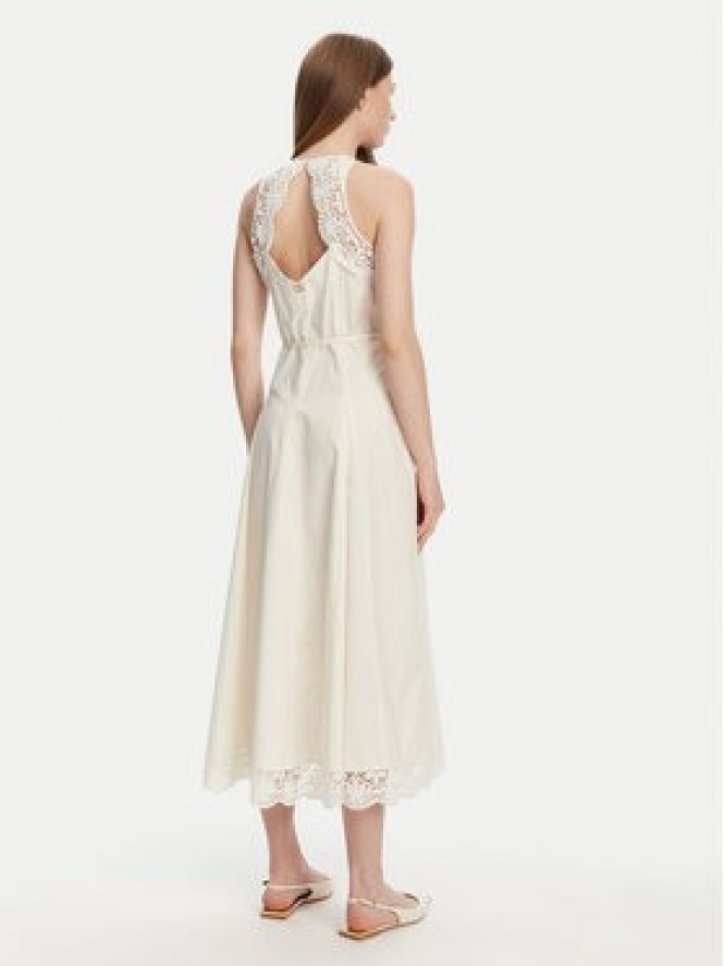 TWINSET Sukienka koktajlowa 251TT2090 Écru Regular Fit