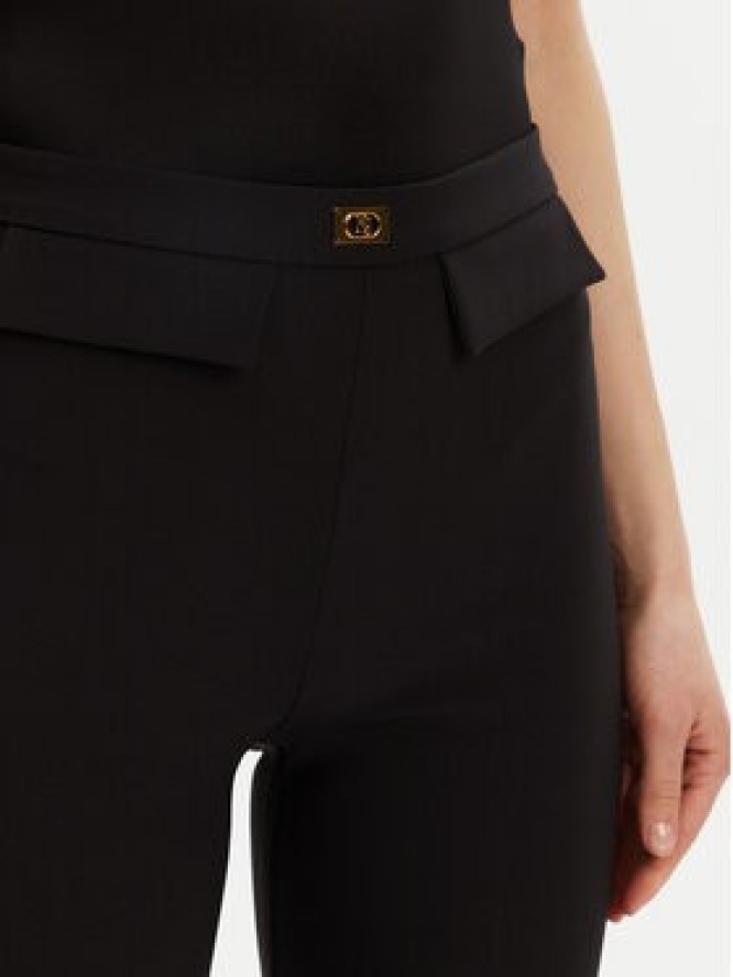 Elisabetta Franchi Spodnie materiałowe PA-077-51E2-V320 Czarny Regular Fit