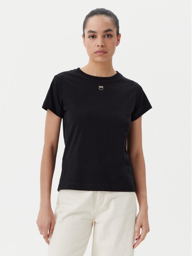 PINKO T-Shirt 100373 A2OG Czarny Regular Fit