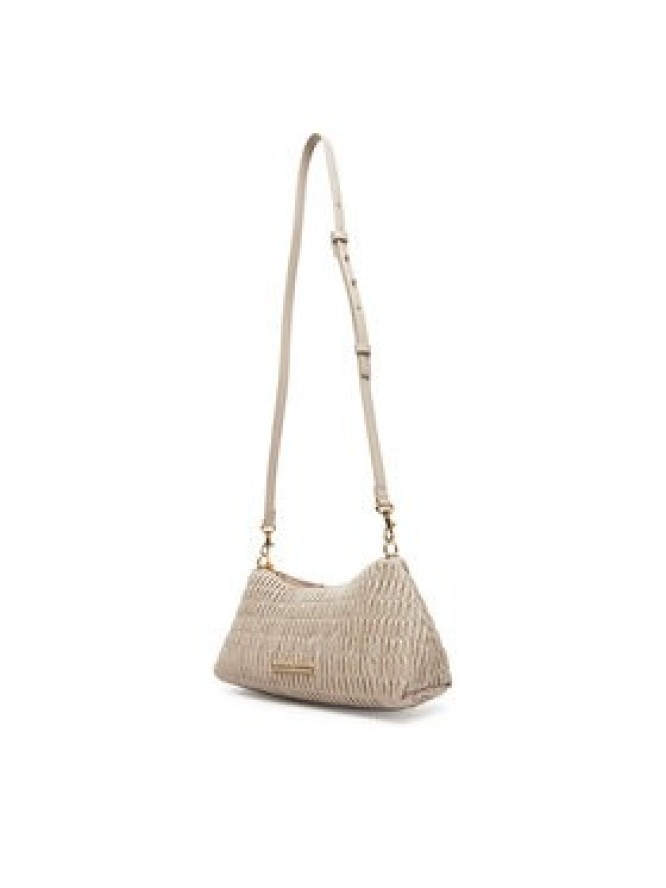 Calvin Klein Torebka Ruched Drop Shoulder Bag LV04K3088G Beżowy