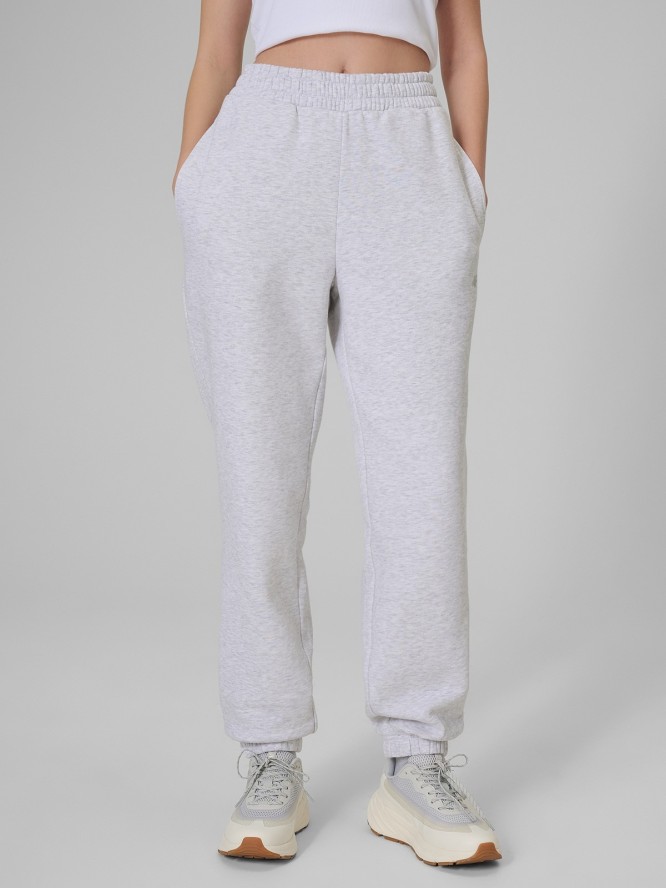 4F Spodnie dresowe joggery damskie - szare XS