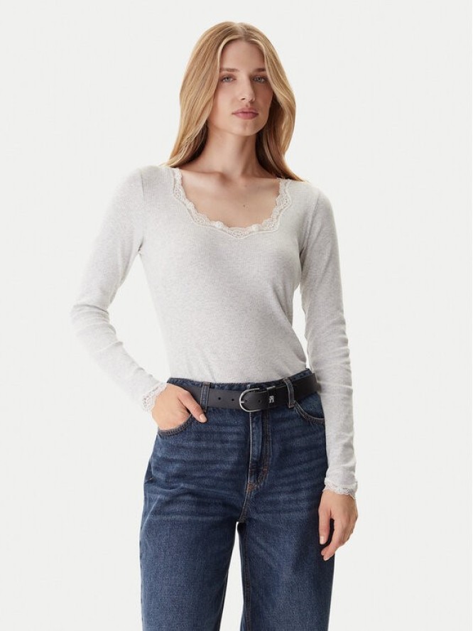 Tommy Hilfiger Bluzka UW0UW06071 Szary Slim Fit