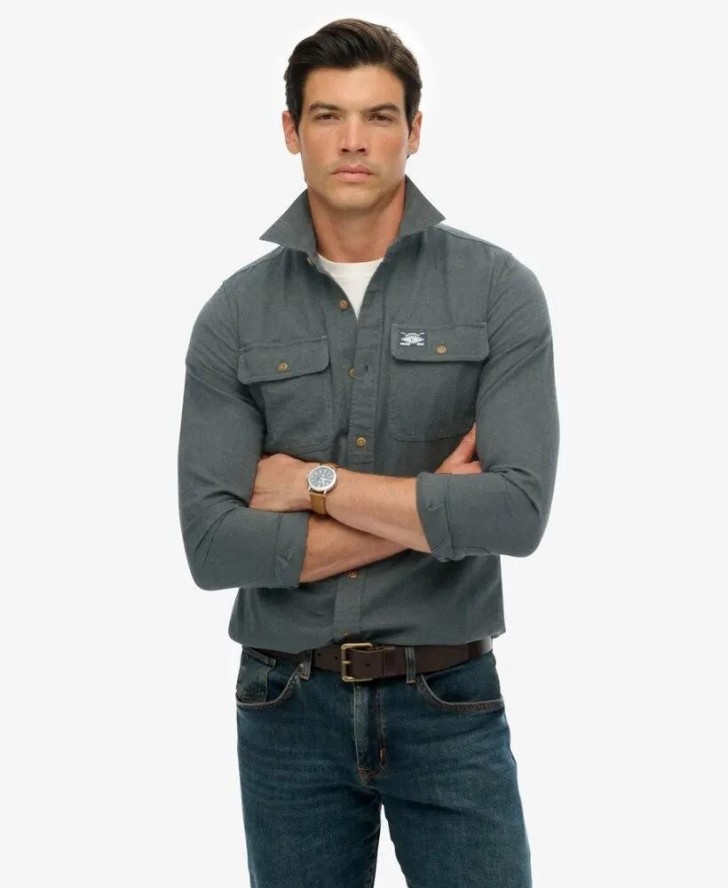 superdry Koszula Trailsman Relaxed Fit z bawełny organicznej