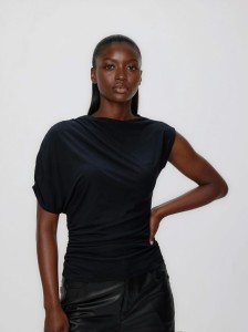 Asymetryczna bluzka - czarny