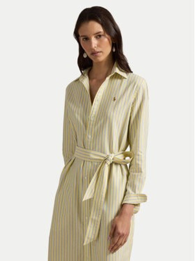 Polo Ralph Lauren Sukienka koszulowa 211959901501 Żółty Regular Fit