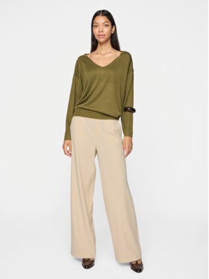 Vila Spodnie materiałowe Varone 14087407 Beżowy Wide Leg