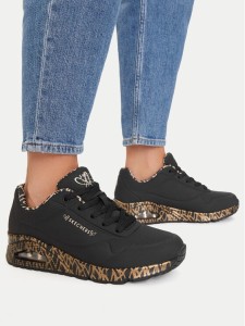 Skechers Sneakersy Uno 155506/BKRG Czarny
