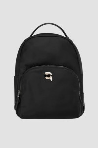 KARL LAGERFELD Czarny mały plecak damski Ikon Nylon