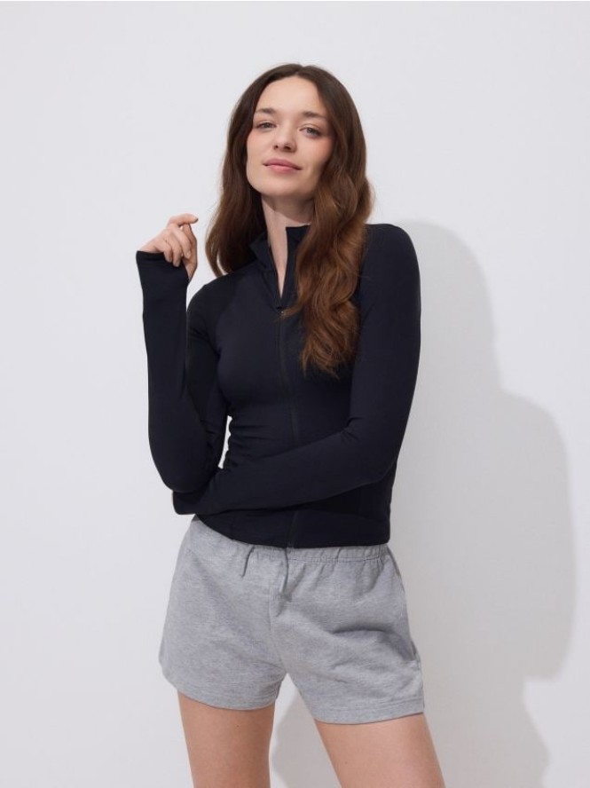 Bawełniane szorty - jasnoszary