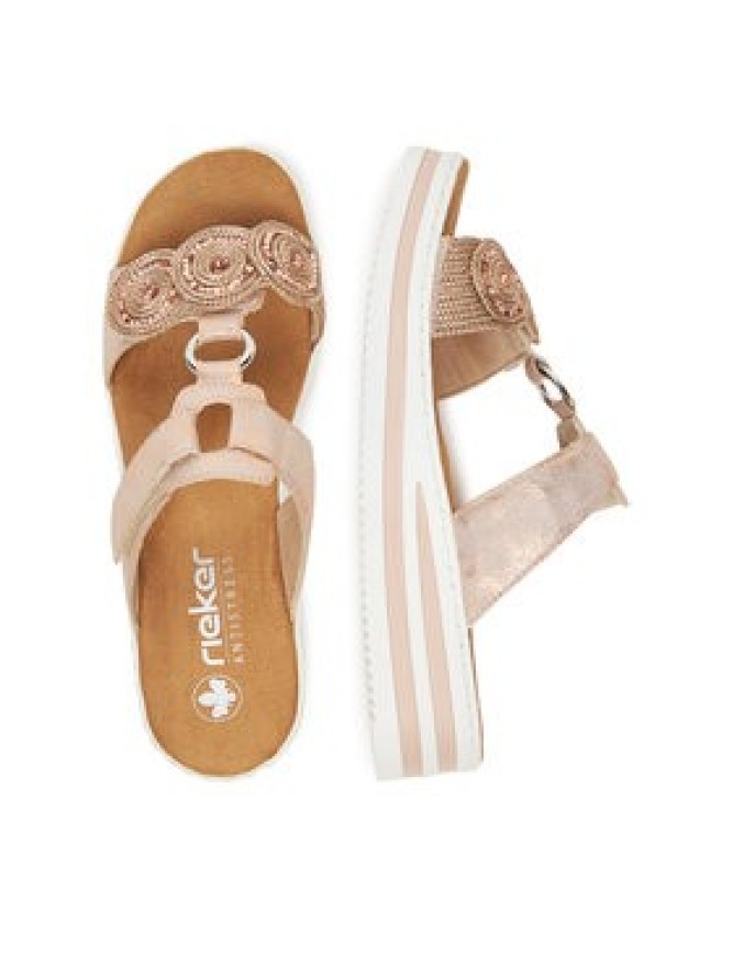 Rieker Klapki CEO-V0200-90 Różowy