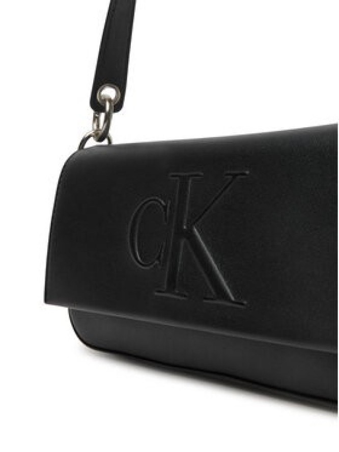 Calvin Klein Jeans Torebka Sculpted Flap Shoulder Pouch LV04K3148G Czarny