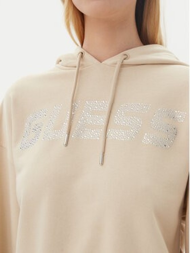 Guess Bluza V5GQ09 KCRP0 Beżowy Relaxed Fit