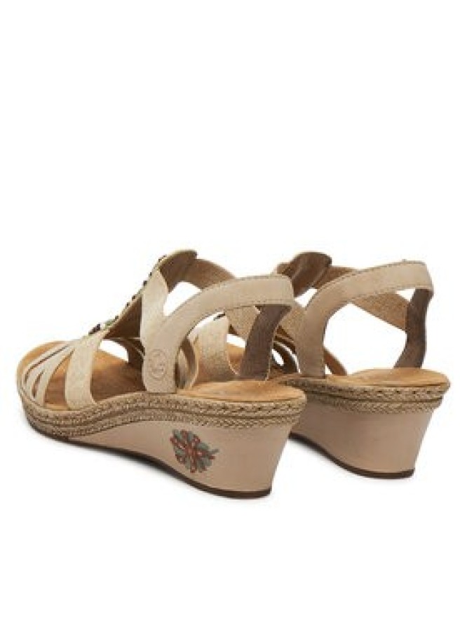 Rieker Sandały V2451-62 Beżowy