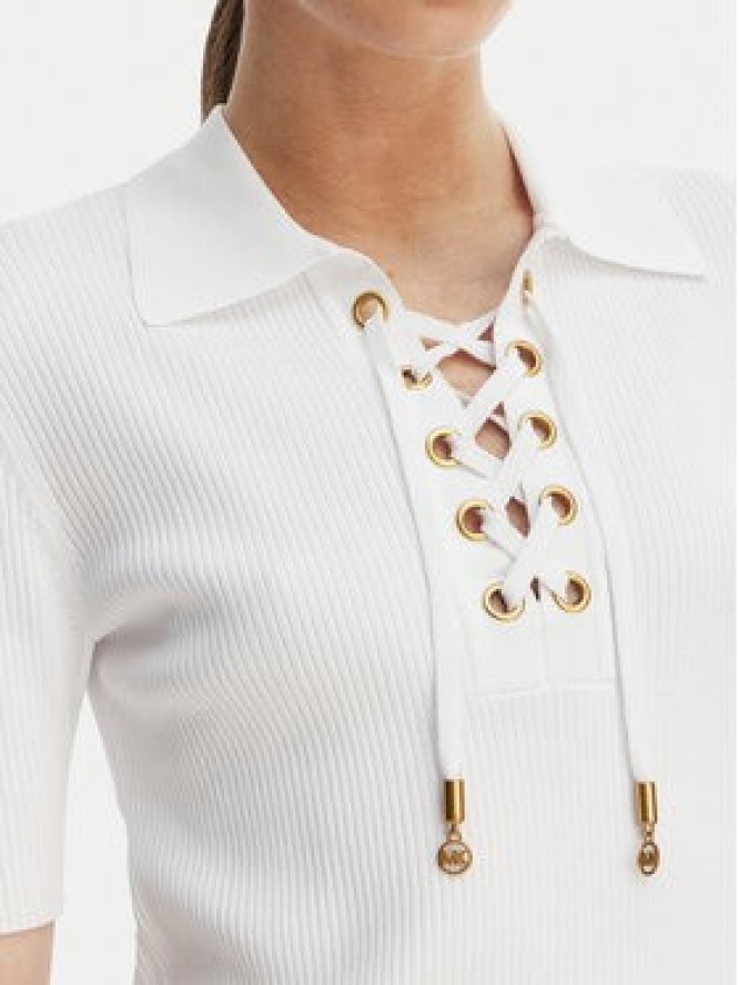 MICHAEL Michael Kors Bluzka MS661FZ5ZV Biały Slim Fit