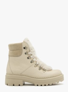 Beżowe ocieplane trzewiki