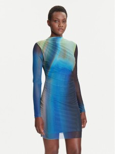 Desigual Sukienka codzienna Shira 25WWVK43 Niebieski Slim Fit