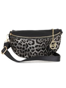 Mia Tomazzi Skórzana saszetka "Perugino" w kolorze czarnym - 23 x 13 x 2 cm rozmiar: onesize