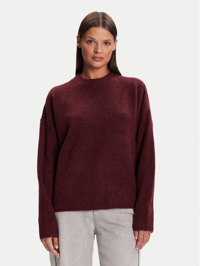 Vero Moda Sweter Boom 10320463 Bordowy Loose Fit