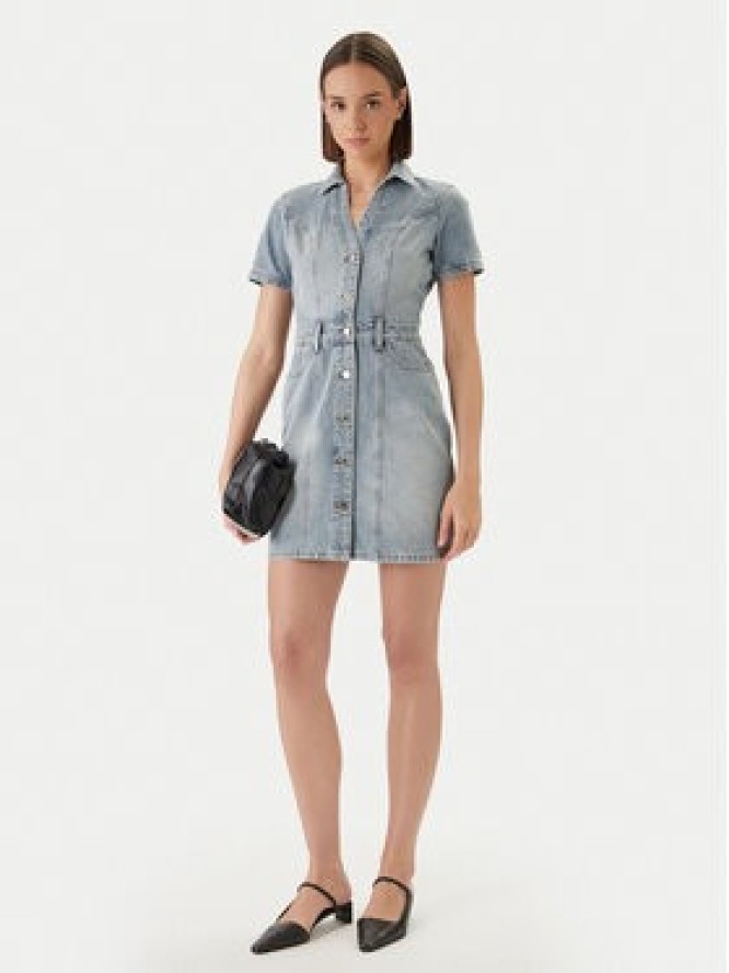 Morgan Sukienka jeansowa 241-ROGLA Błękitny Regular Fit