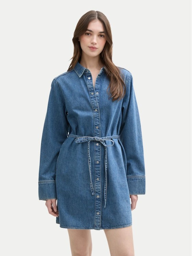 Tom Tailor Denim Sukienka jeansowa 1045461 Niebieski Regular Fit