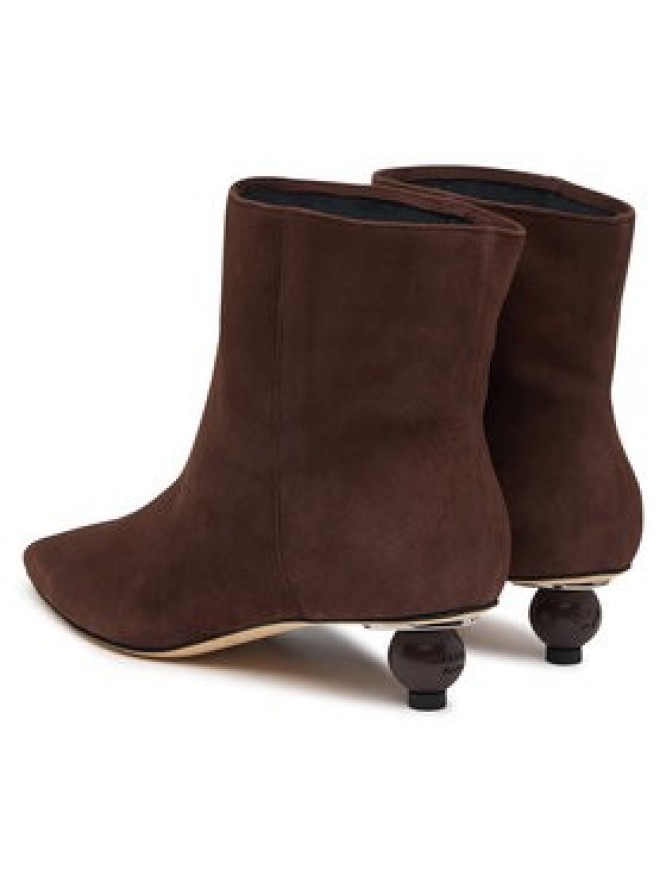 Weekend Max Mara Botki Wkacapanna 2625796014 Brązowy ciemny