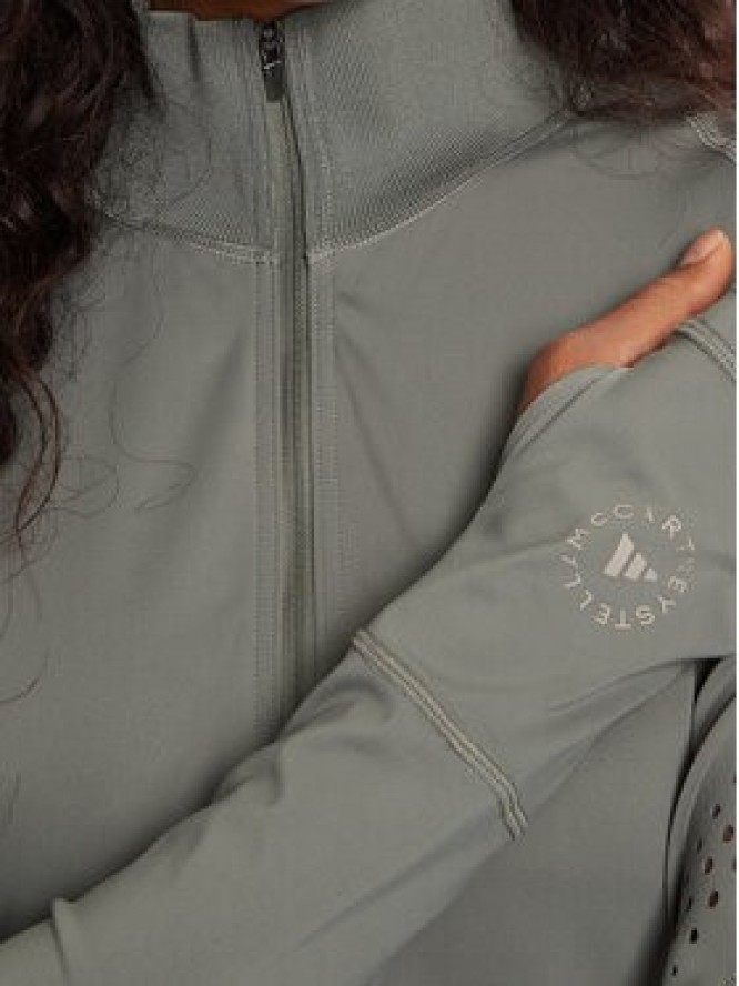 adidas by Stella McCartney Koszulka techniczna Training Midlayer JW4552 Zielony Slim Fit