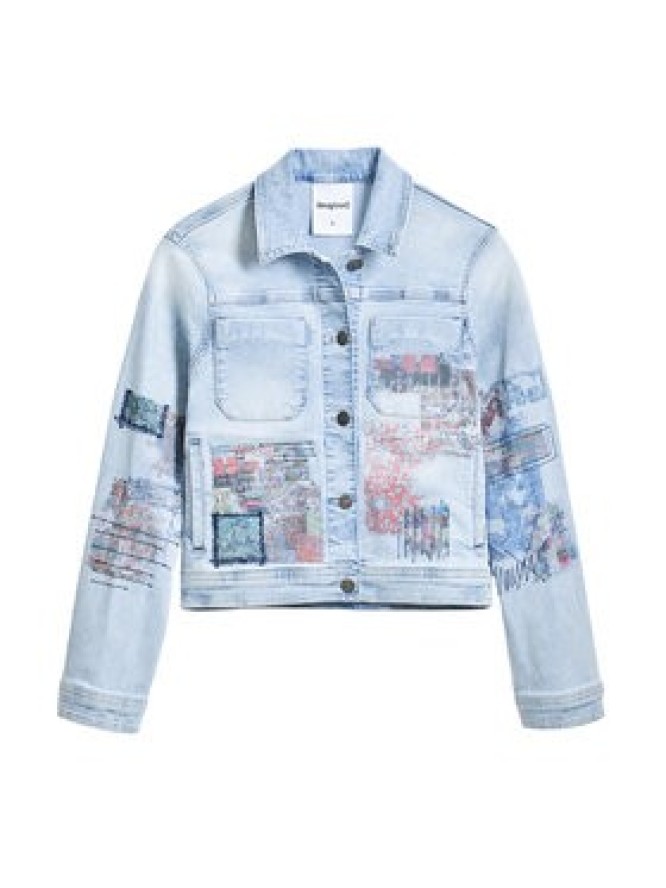 Desigual Kurtka jeansowa Los Angeles 25SWED03 Niebieski Regular Fit