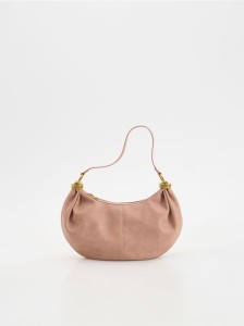 Torebka z ozdobnymi detalami - brudny róż