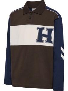 hummel Polo długi rękaw z dżerseju z bawełny organicznej – TURKISH COFFEE