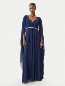 Rinascimento Sukienka wieczorowa CFC0123079003 Granatowy Regular Fit
