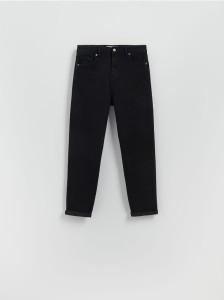 Jeansy boyfriend slim - czarny