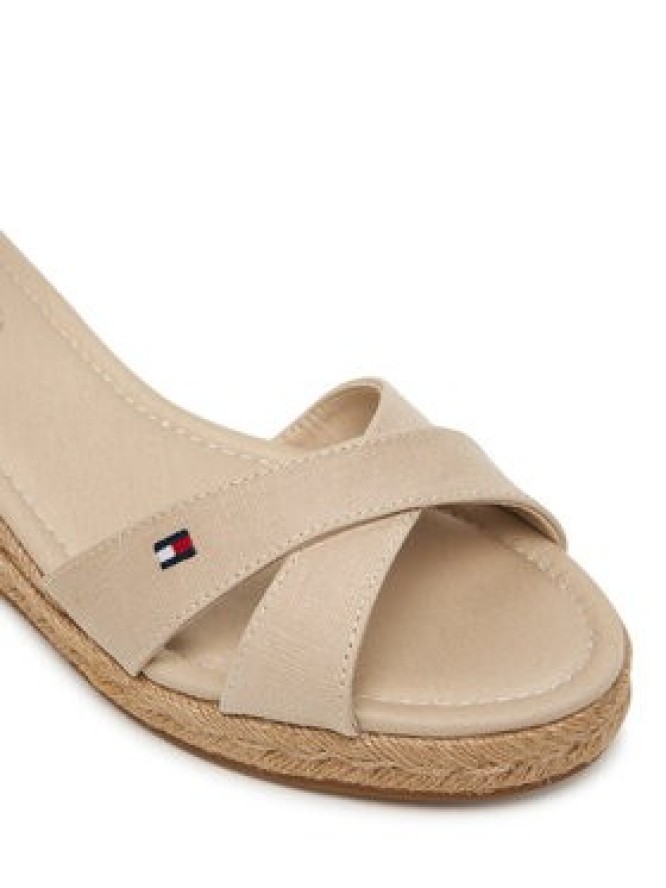 Tommy Hilfiger Espadryle Mid Wedge Espad X Cross FW0FW09332 Beżowy