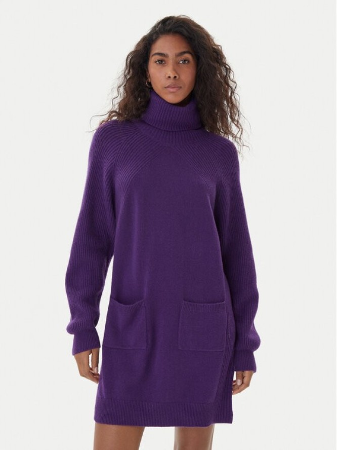 Liu Jo Sukienka dzianinowa MF5063 MS009 Fioletowy