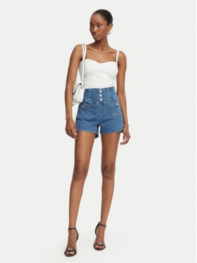 Guess Szorty jeansowe W6GD56 D0849 Niebieski Regular Fit