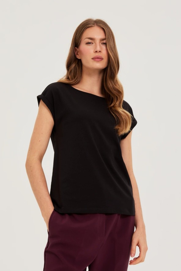 Bawełniany t-shirt czarny