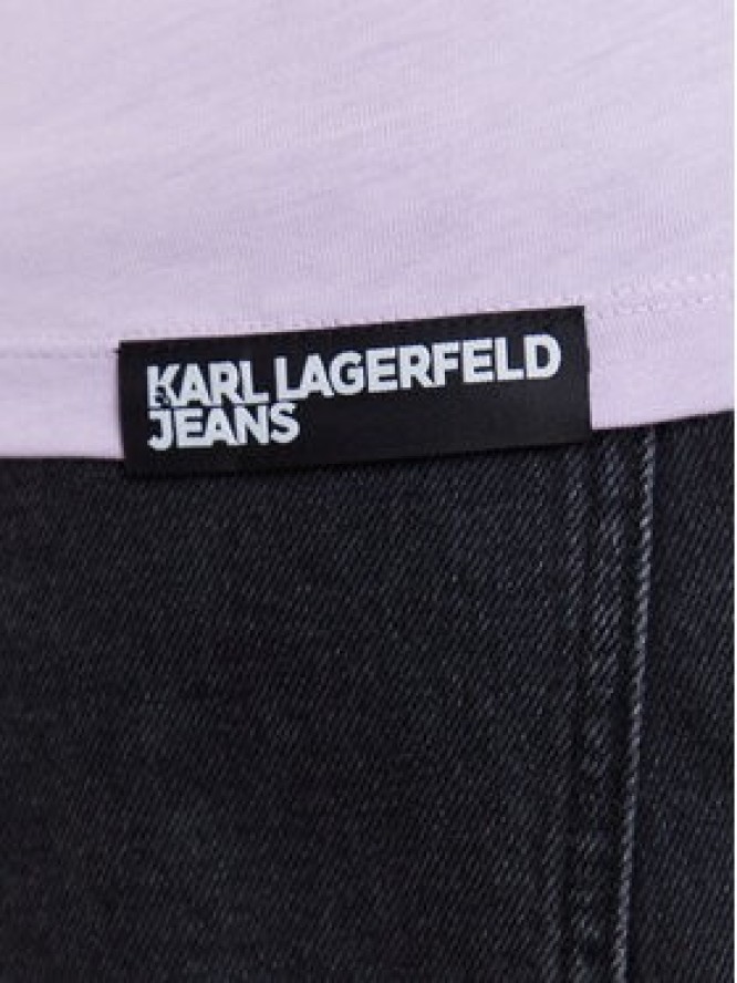 Karl Lagerfeld Jeans T-Shirt A1W17004 Fioletowy Slim Fit