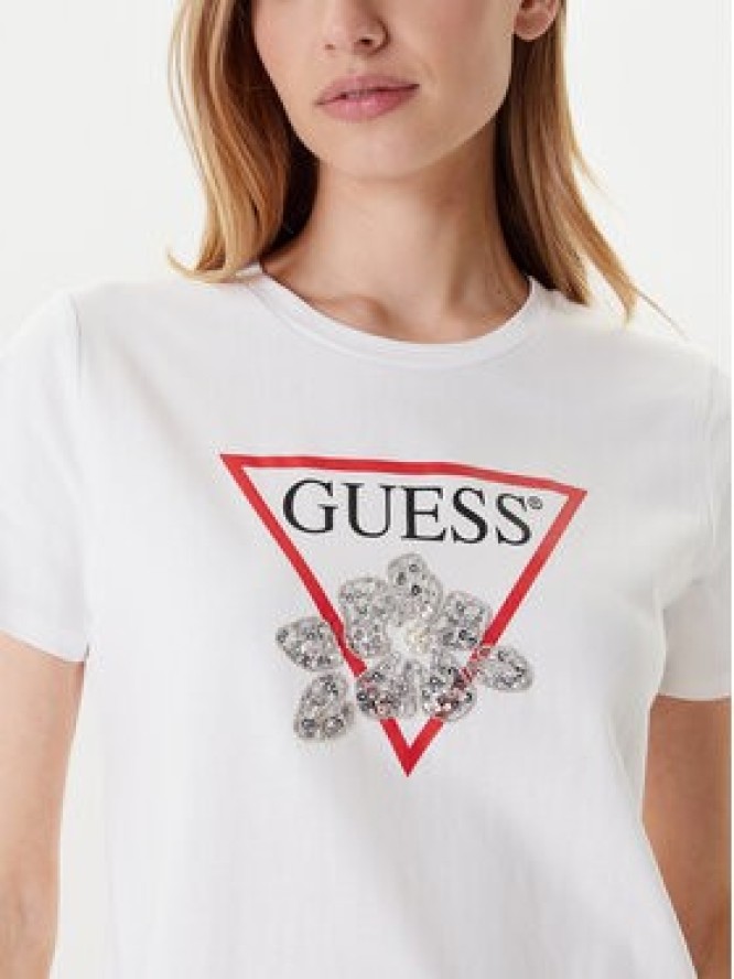 Guess T-Shirt W5YI38 I3Z14 Biały Regular Fit